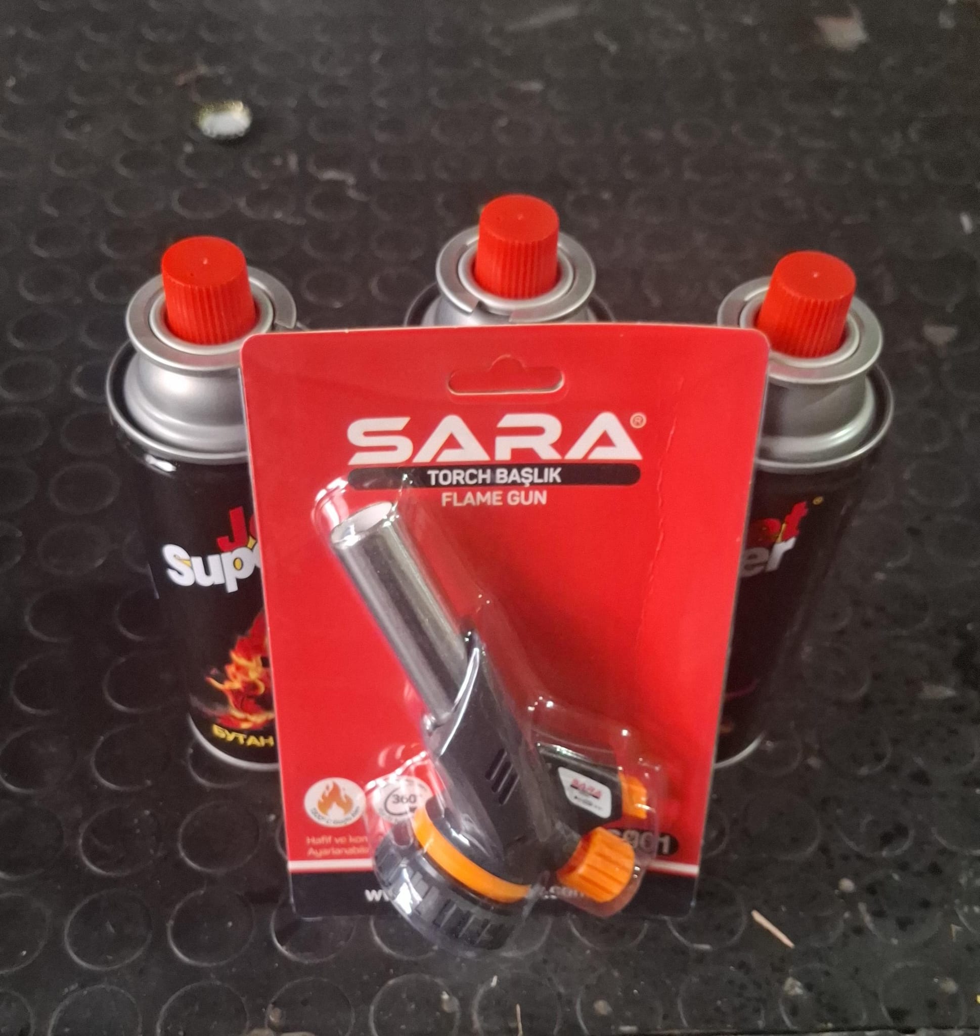 PÜRMÜZ BAŞLIĞI VE 3 ADET GAZ ( SET )